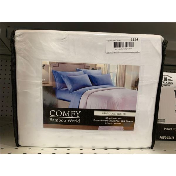 Comfy Bamboo World 8800 Gold Series King Sheet Set 4pc