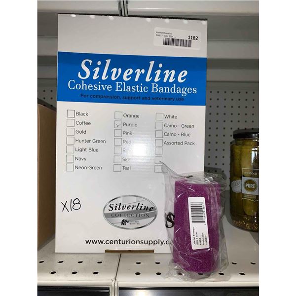 Silverline Cohesive Elastic Bandages 10cm x 4.5m Lot of 18 Rolls