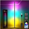 Image 1 : TOCLL LED RGB Floor Lamp Color Changing Standing Lamp Modern Corner Floor Lamp 61.5'' Tall with App/