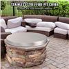 Image 1 : VEVOR Fire Pit Cover Lid, 20" Portable Firepit Spark Screen,Stainless Steel Steel Metal Cover, Easy-
