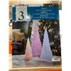 Image 1 : Trees With Color Changing LED Lights Set of 3