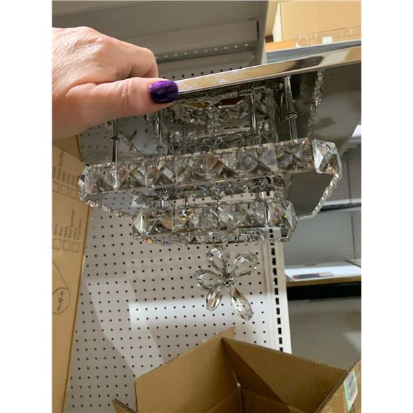 Ceiling Mount Crystal Tier Chandelier 10"