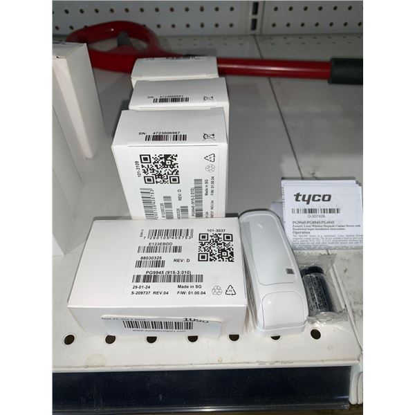 Tyco PowerG 2-Way Wireless Magnetic Contact Device With Hardwired Input PG9945 Lot of 4