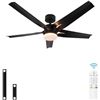 Image 1 : DARKMANBA Ceiling Fan with Lights, Waterproof Outdoor Reversible Ceiling Fans with 5 ABS Blades, 52 