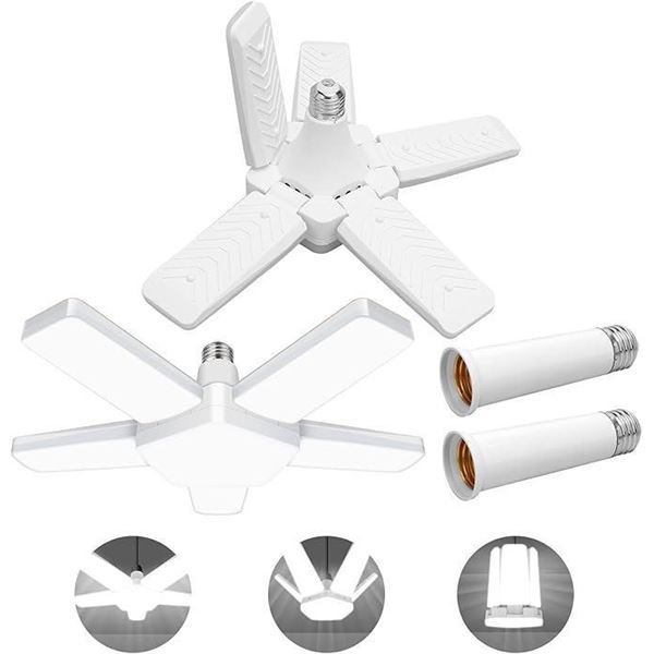 Led Garage Lights 4 Pack,  LED Shop Light, Garage Ceiling Light with 5 Adjustable Panels for Garage 