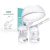 Image 1 : Hair Steamer EZBASICS 2 in 1 Ion Facial Steamer with Extendable Arm Table Top Hair Humidifier Hot Mi