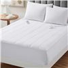 Image 1 : Brookstone Cozy Quilted Heated Mattress Pad With Dual Controllers  Queen Size