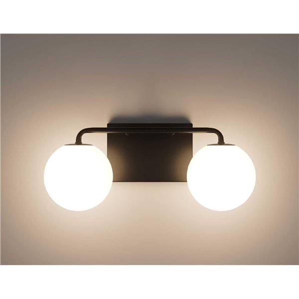 Tipace 2 Lights Mid Century Vintage Bathroom Vanity Light Fixtures Over Mirror Black Industrial Vani