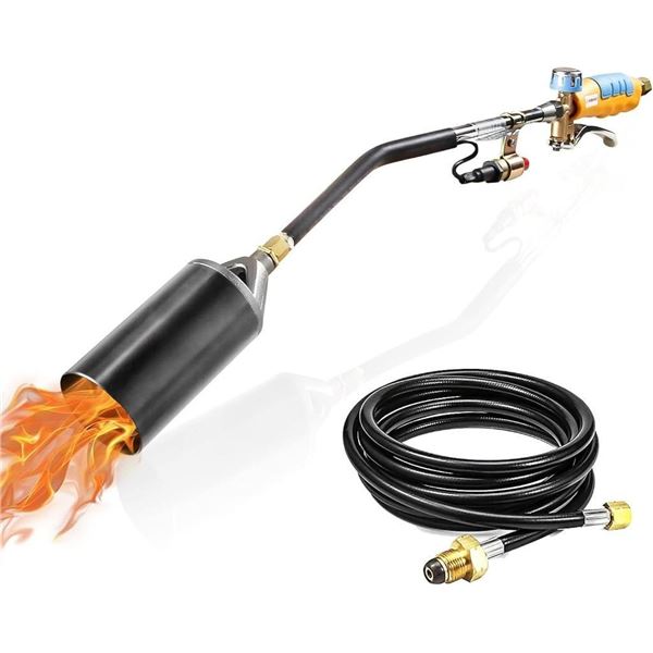 DOMINOX Propane Torch Weed Burner,Tiger Torch Propane Gas Blow Torch Head with Push Button Igniter f