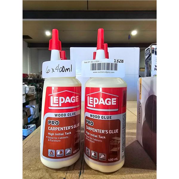 LePage Wood Glue  Pro Carpenters Glue 6x400ml