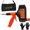 Image 1 : DrainX 25 FT Heavy Duty Ergonomic Load Support Drain Auger - Extra Grip Support Handle - Unclogs Hou