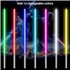 Image 1 : Lightsaber 2Pack, 2 in 1 Light Saber for Kids and Teens, RGB 12 Colors, 3 Sounds, Double-Bladed Duel