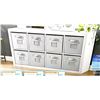 Image 1 : Bayside by Whalen  Wooden 8 Cube Storage Organizer Set. Includes 8 Fabric Storage Cube Bins. Cube Sh