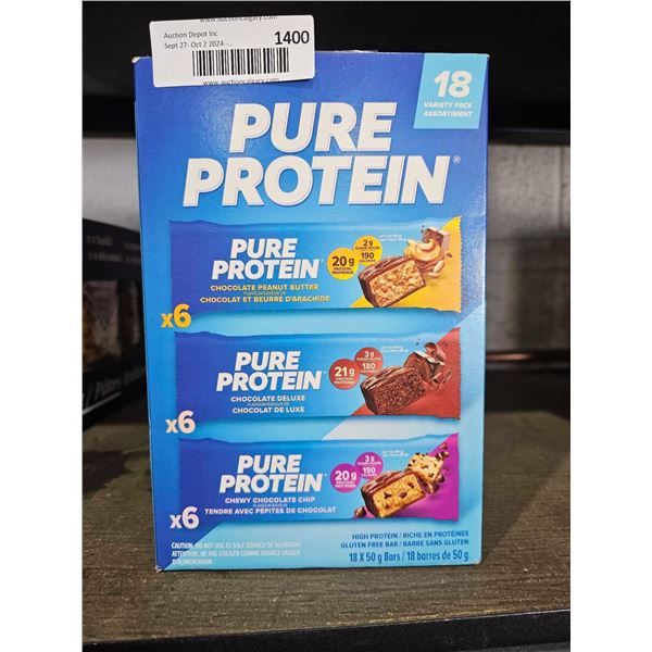 Pure Protein Bar Variety Pack, 18 CT