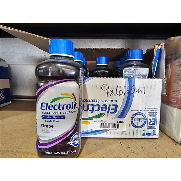 Electrolit Electrolite Beverage - Grape Flavor 9x 625ml