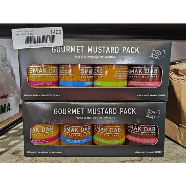 SMAK DAB Gourmet Mustard Sample Pack 2x (4x125ml)
