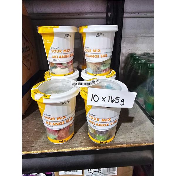 Gummy Sour Mix cups 10x165g