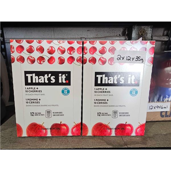That's It Apple / Cherry Fruit Bars 2x(12x35g)