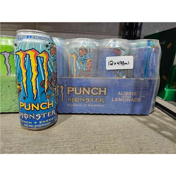 Monster Energy, Aussie Style Lemonade , 473mL Cans, Pack of 12