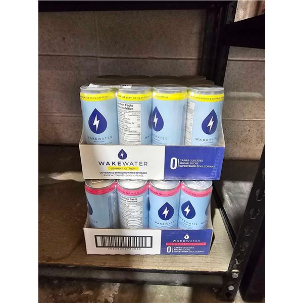 Wake Water 12x355ml Lemon & 12x355ml  Grapefruit - 24x355ml
