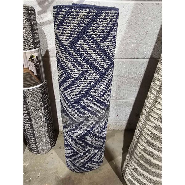 Blue Patterned Hall Runner  23.5x72"