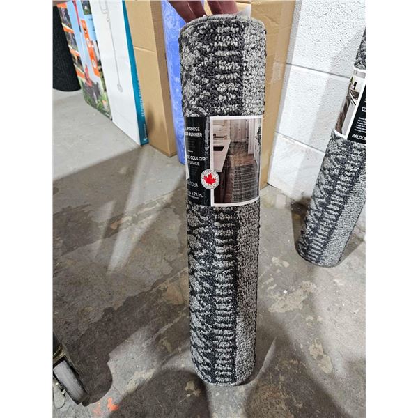 Baldosa Gray & Black Patterned Hall Runner 23.5x72"