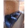 Image 9 : Blue Leather Power Recline Livingroom Set with 80" Sofa, 55" Loveseat, 55" Chair and Built in USB Po
