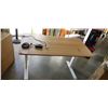 Image 2 : INSIGNIA 47 INCH ADJUSTABLE STANDING DESK WITH CONTROLS - TESTED WORKING ADJUSTS DOWN WON'T GO UP DE