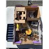 Image 2 : TRAY WITH ASSORTED ELECTRICAL ITEMS AND SMC HYDRAULIC VALVE