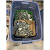 Image 1 : 3 TOTES OF HARDWARE FASTENERS AND ADJUSTABLE FEET