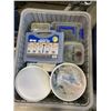Image 2 : 3 TOTES OF HARDWARE FASTENERS AND ADJUSTABLE FEET