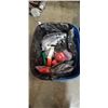 Image 1 : TOTE OF ASSORTED SHOP TOOLS AND SUPPLY