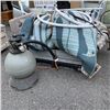 Image 2 : 22FT X 13FT BESTWAY RECTANGULAR POOL WITH LARGE SAND FILTER AND HOSES