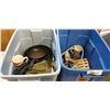 Image 1 : LOT OF TOTES, FRYING PANS, AND MORE