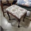 Image 2 : VINTAGE PARLOUR CHAIR, STOOL, BENCH AND CUSHION