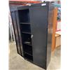 Image 1 : BLACK 6FT 2 DOOR METAL CABINET