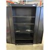 Image 2 : BLACK 6FT 2 DOOR METAL CABINET