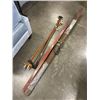 Image 1 : 2 SETS OF ANTIQUE SKIIS AND POLES