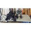 Image 1 : 2 DESIGNER LAMPS AND DUFFLE BAG WITH COAT