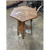 Image 1 : TWO OCTAGON ANTIQUE OAK END TABLES