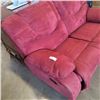Image 2 : RED MICROFIBER RECLINING LOVESEAT