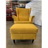 Image 2 : IKEA WING BACK CHAIR WITH FOOTSTOOL