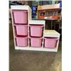 Image 2 : STEP SHELVING UNIT WITH BINS