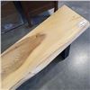 Image 2 : LIVE EDGE WOOD WITH METAL BASE BENCH, 6' LONG