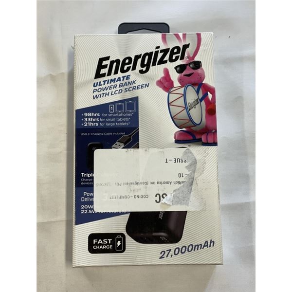 ENERGIZER 27,000MAH DUAL USB/USB-C POWER BANK - RETAIL $89