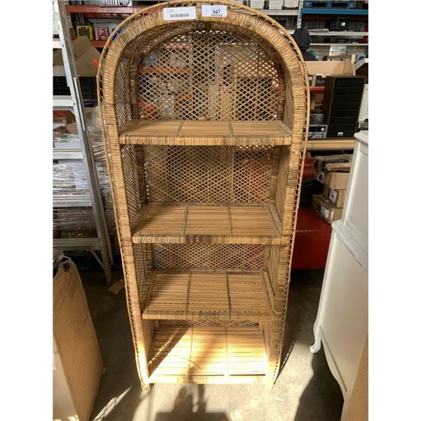 4 TIER RATTAN SHELF
