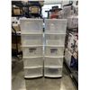 Image 1 : TWO ROLLING PLASTIC ORGANIZERS