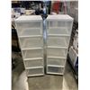 Image 2 : TWO ROLLING PLASTIC ORGANIZERS