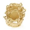 Image 7 : Vintage 14k Gold Carved Oval Nun Cameo Open Freeform Nugget Textured Ring