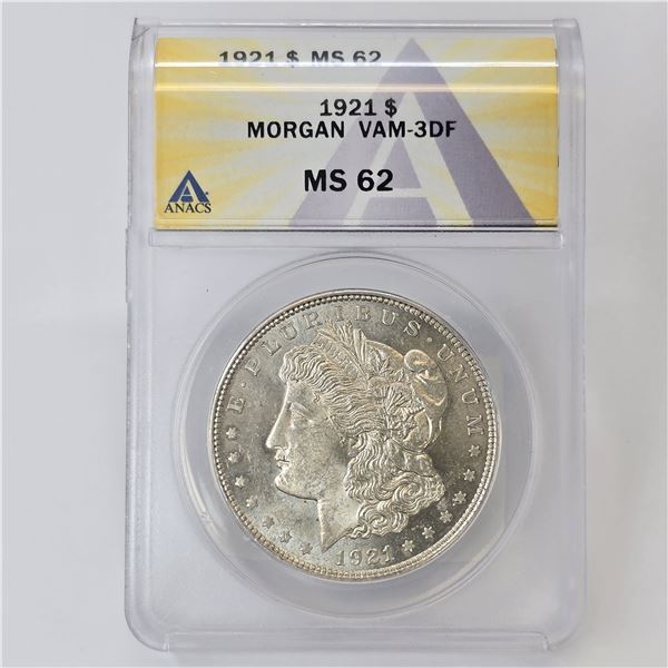 MS62 1921 Morgan Silver Dollar